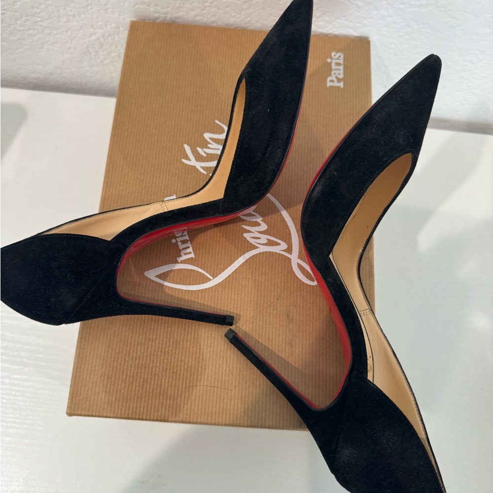Christian Louboutin Black Suede Heels